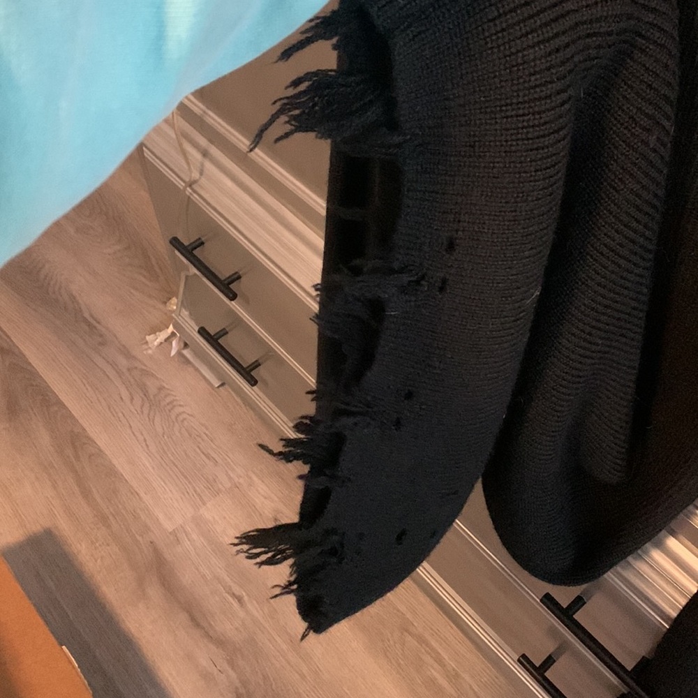 Lovers and Friends Black Keeney sweater dress distressed small - Picture 6 of 6